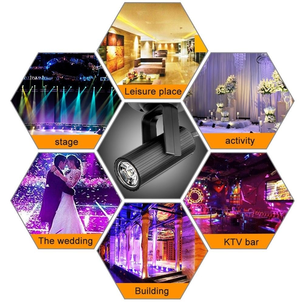 Black LED Spot Light With Purple Effect For KTV Bar
