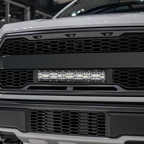 6-30 Inch Single/Double Row LED Light Bar Front Hidden Behind Grilla brackets