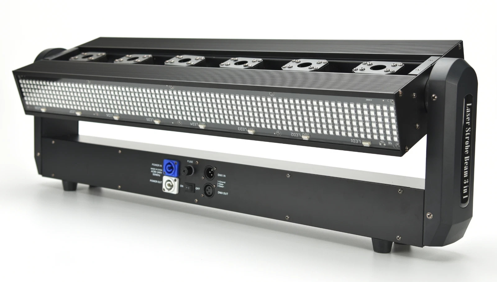6 Eyes 500mw RGB Laser Moving bar 8X5W LED Beam 5050 3in1 Strobe led laser