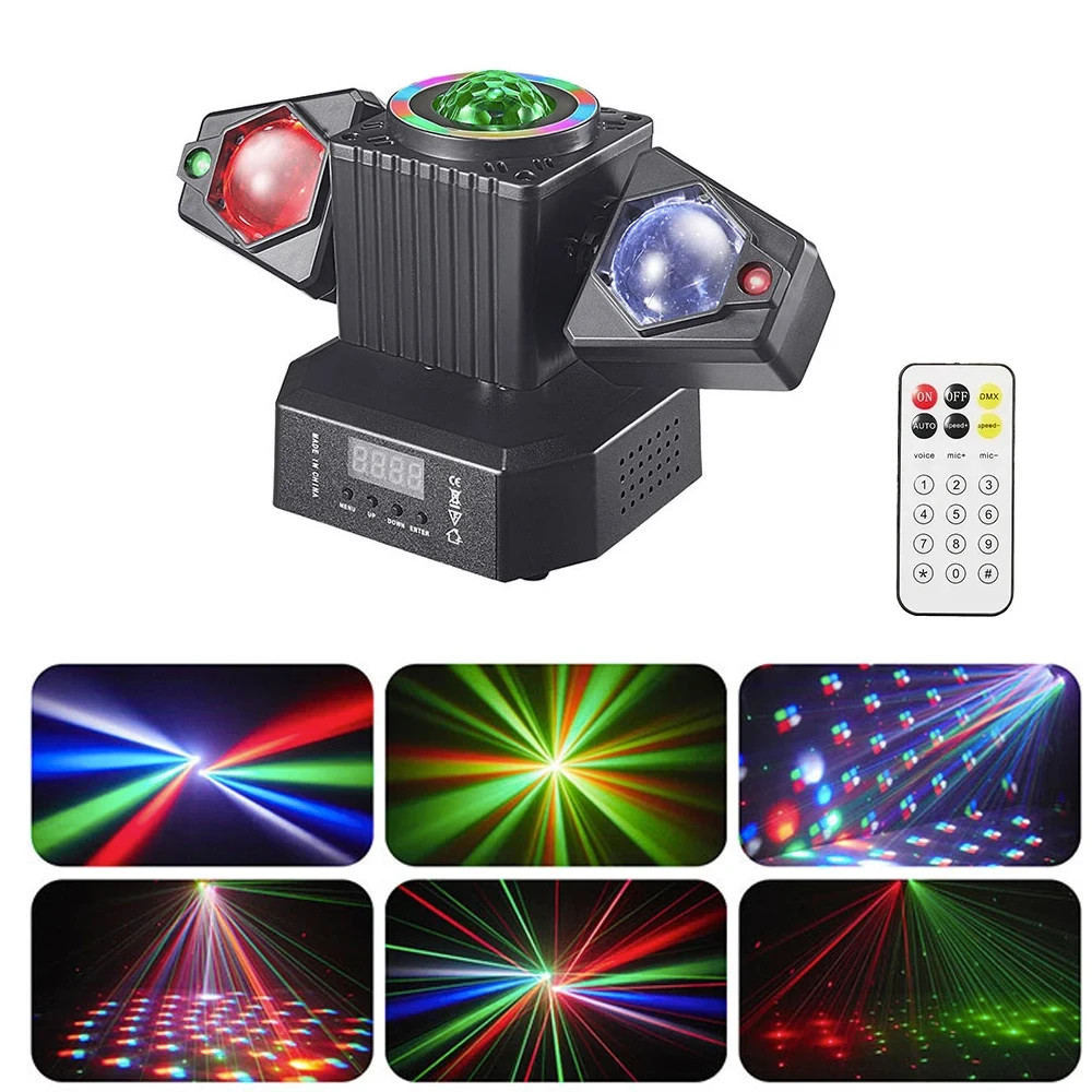KTV Laser Light RGBW LED Moving Head Disco Stage Lighting Beam DMX512 Party DJ