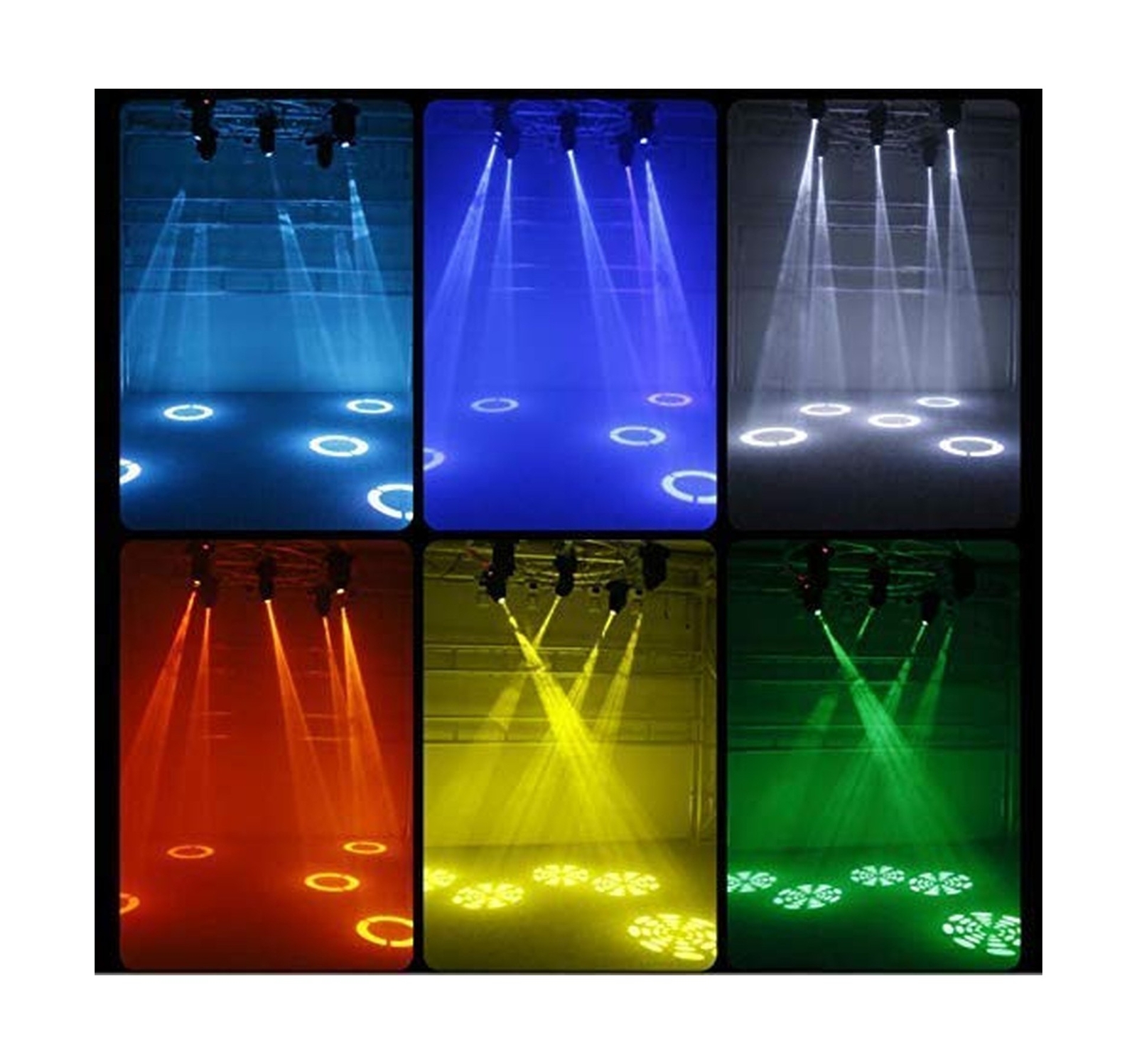 Stage Lights Moving Head Light 8 Gobos 8 Colors 11 Channels 2PCS 60W Spotligh…