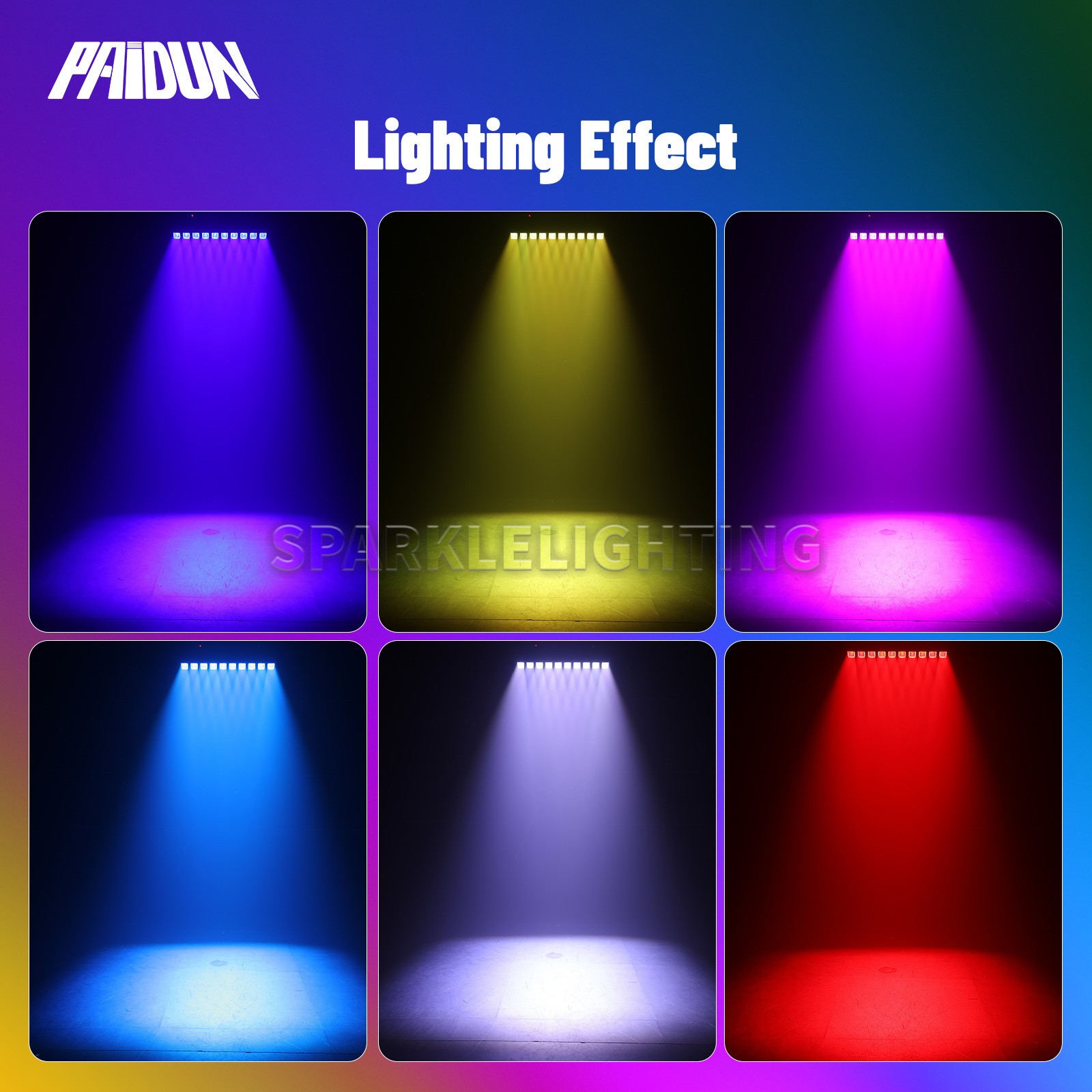 PAIDUN 1155W Pixel Beam 10x60W Moving Head Spot Light Bar LED RGBW Zoom Lighting