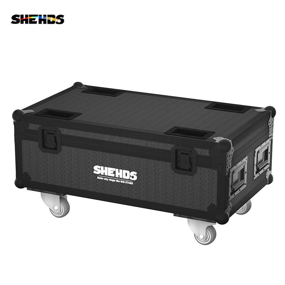 Used SHEHDS Flightcase 10in1 For 6x18W LED RGBAW+UV Wireless Par Light Battery