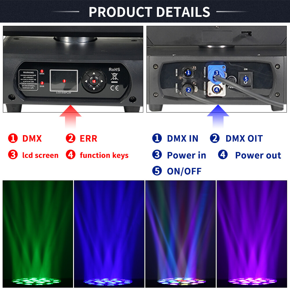 19X40W LED Beam Wash Zoom Moving Head Bee-eye Stage Light RGBW DMX DJ Show