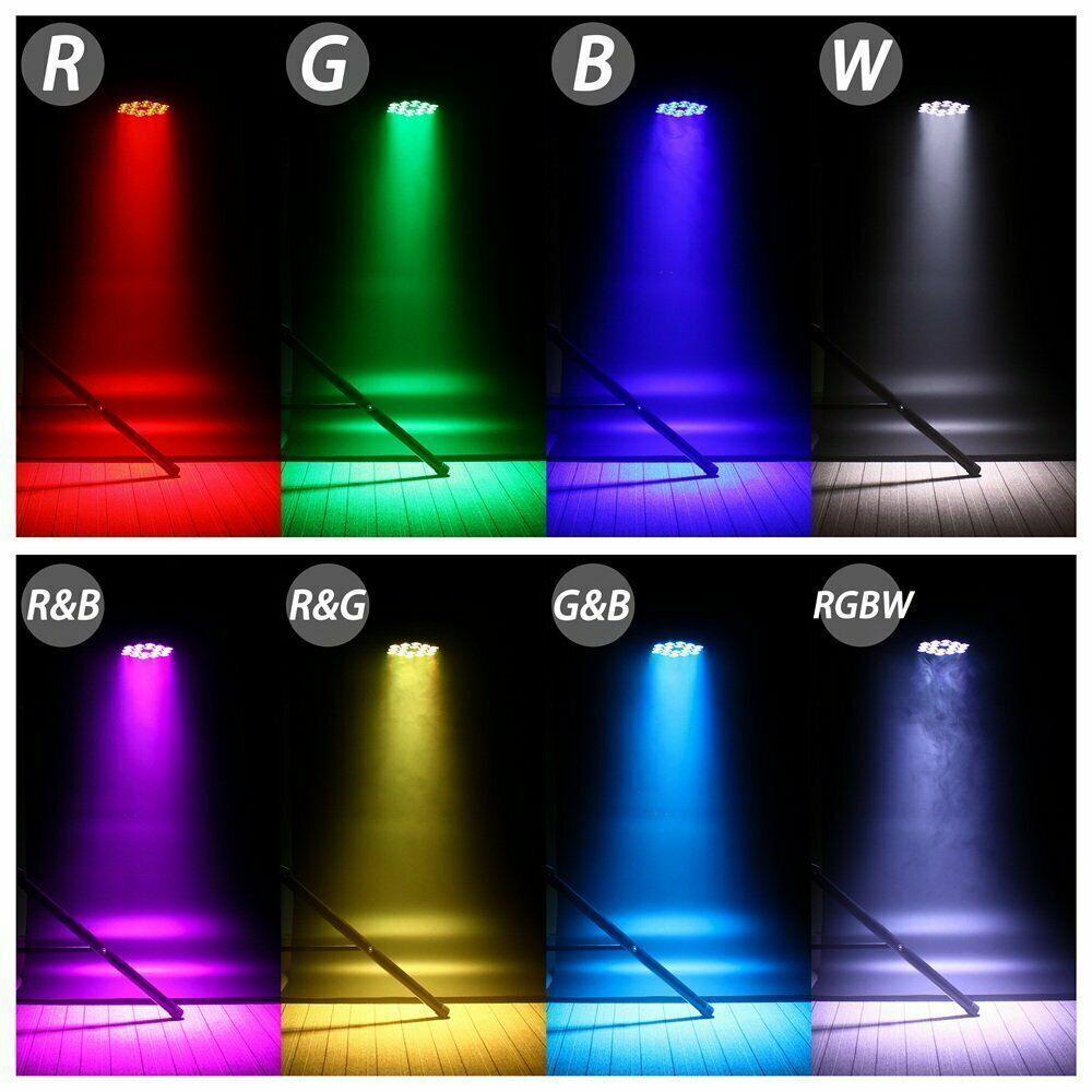 1-8x Bright HOLDLAMP 270W RGBW 18 LED Wash Par DMX Stage Lighting Disco Show Gig