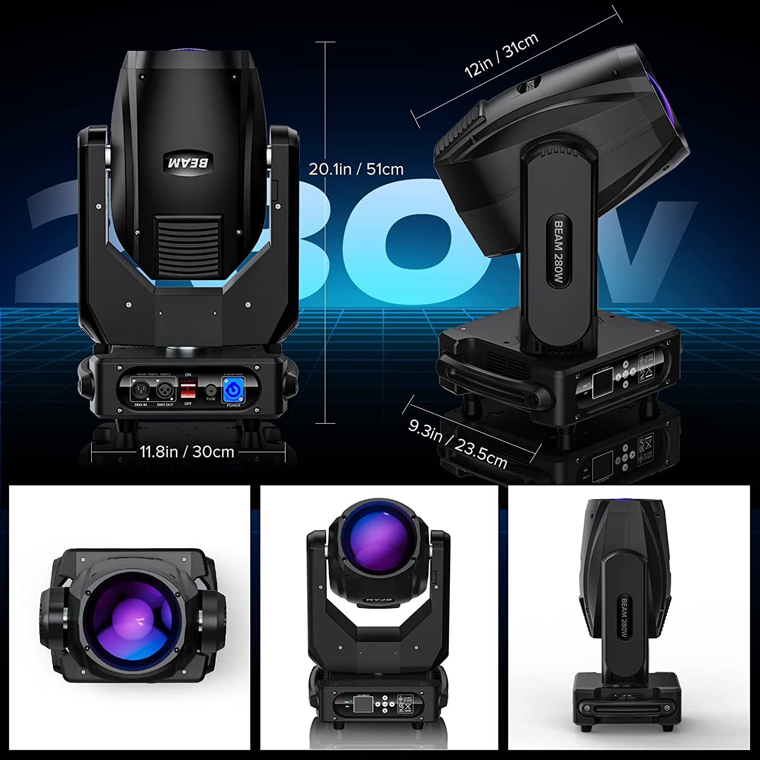 280W 10R Beam Moving Head Stage Lighting Gobo Spot Lighting DJ Disco Party Show