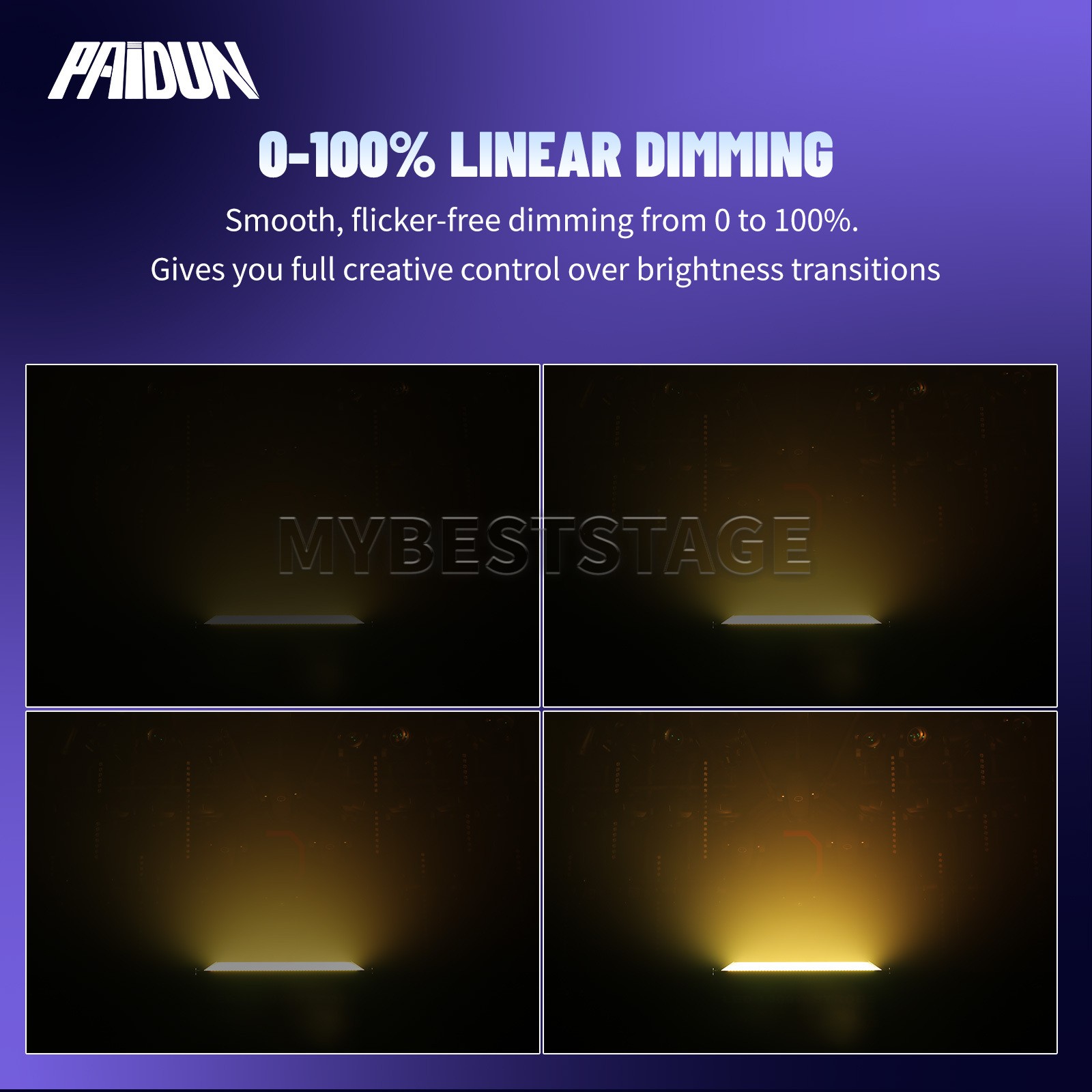PAIDUN 1000W 8+8 LED Segment Flash Strobe Wall Wash Light DMX512 Sound Activated