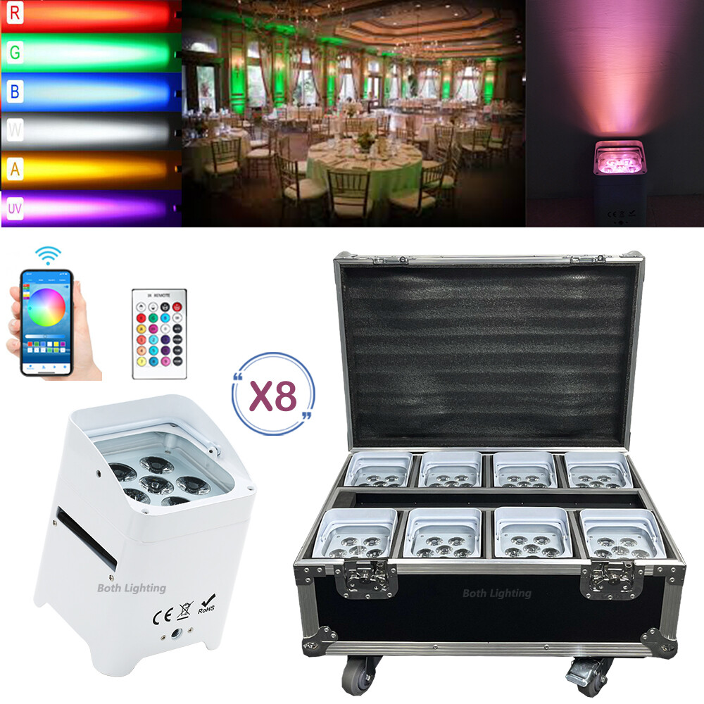 dj wedding club uplighting smart dj s6 6×18 wireless led battery DJ par lights