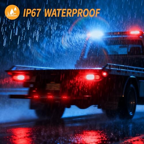 15″ ID Light Bar 9 LEDs, 1PC IP67 Waterproof Identification Marker Smoked