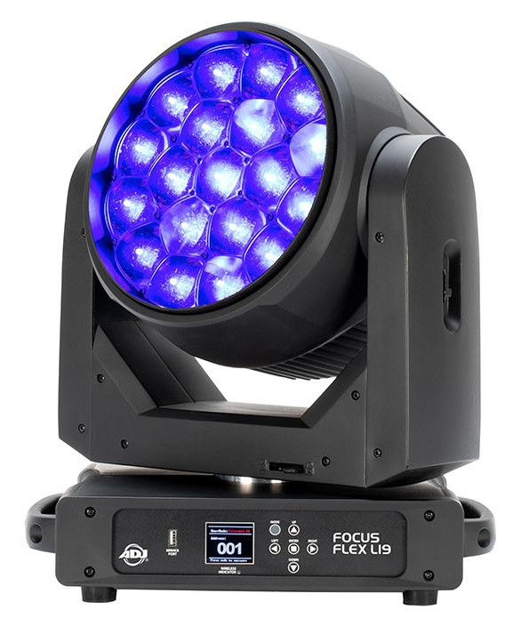 American DJ Focus Flex L19 RGBL DMX Pixel FX Moving Head Light+Facade w/TV Mount