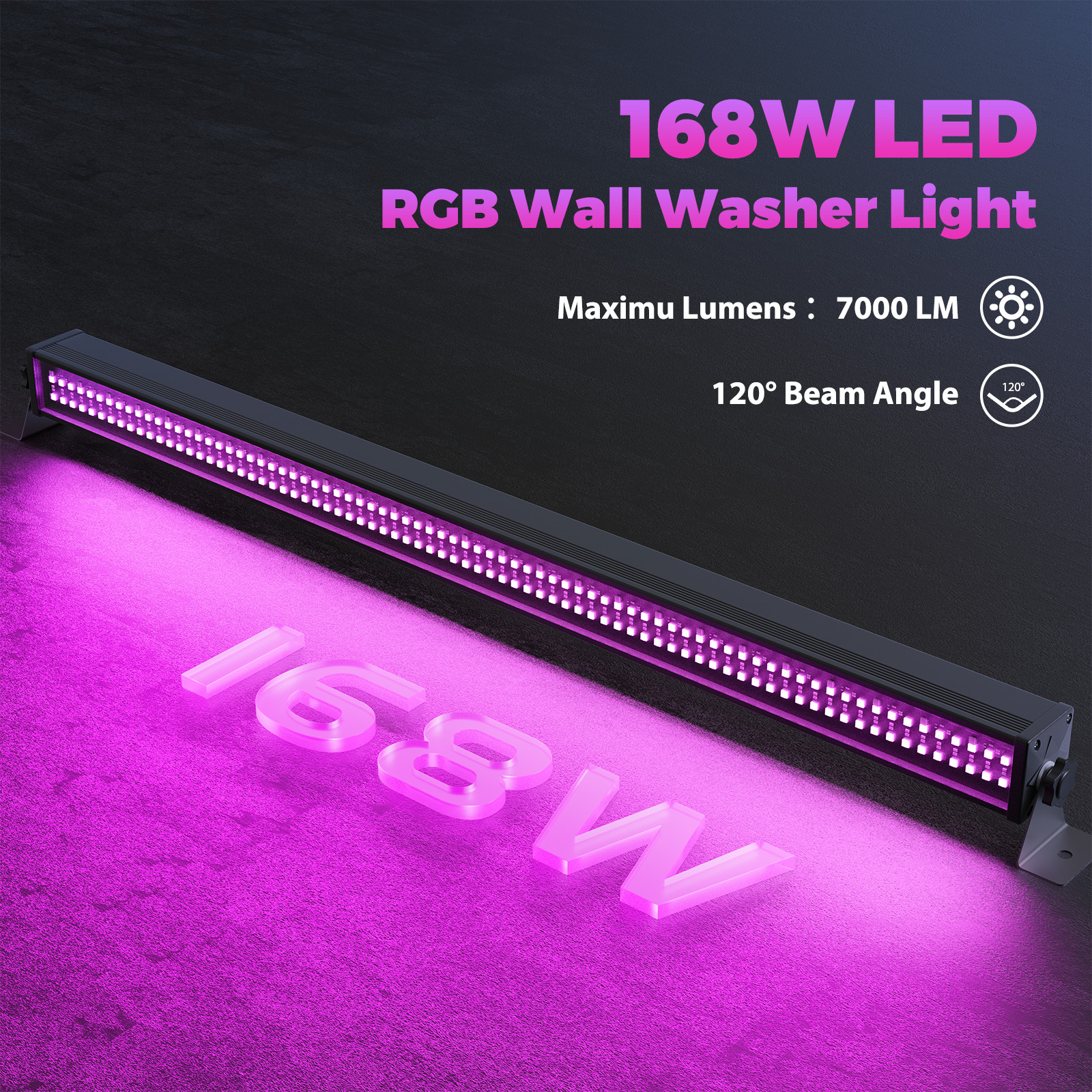 Wall Wash Light Bar 336LED RGB 3in1 DMX Stage DJ Disco Party Strobe Beam Light
