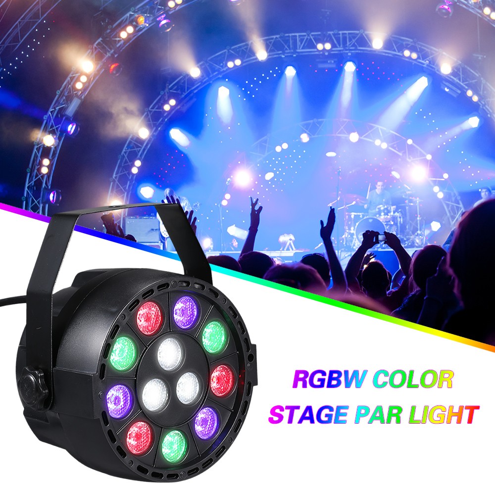 AC90-240V RGBW Par Light 8CH DMX Strobe Sound Active Disco Party Wall Wash V1