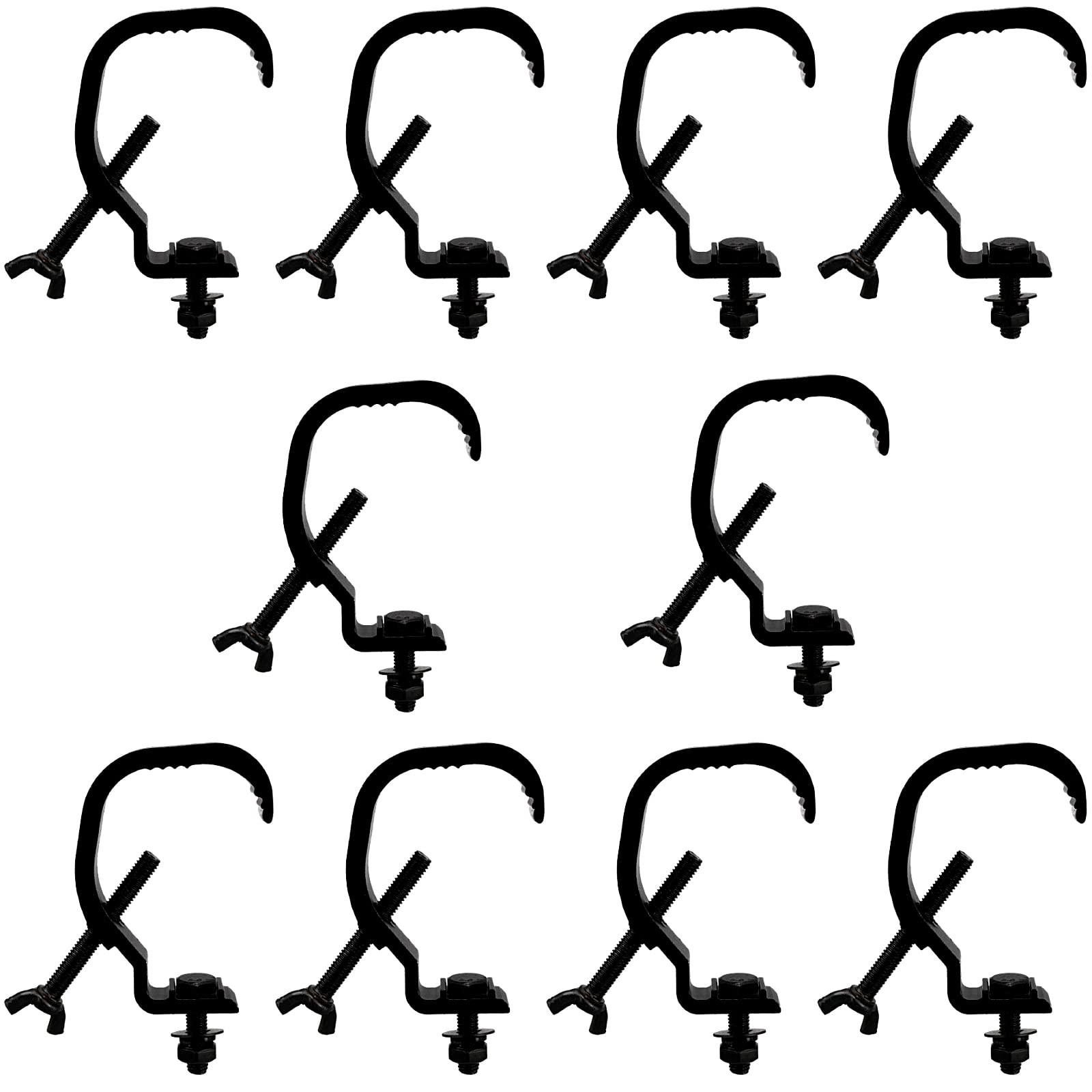 10 PCS Stage Light Clamp Hook, Heavy Duty Aluminum Alloy Truss Clamp Hanger, …