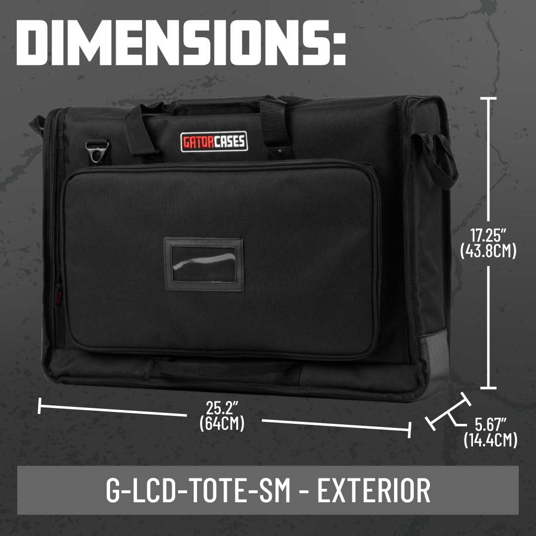 Gator Cases Padded Nylon Carry Tote Bag for Transporting LCD Screens, Monitors a