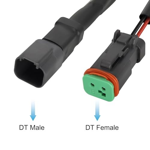 DT Wiring Harness 2 pin Deutsch DT Male to Dual Female Y Splitter Cable