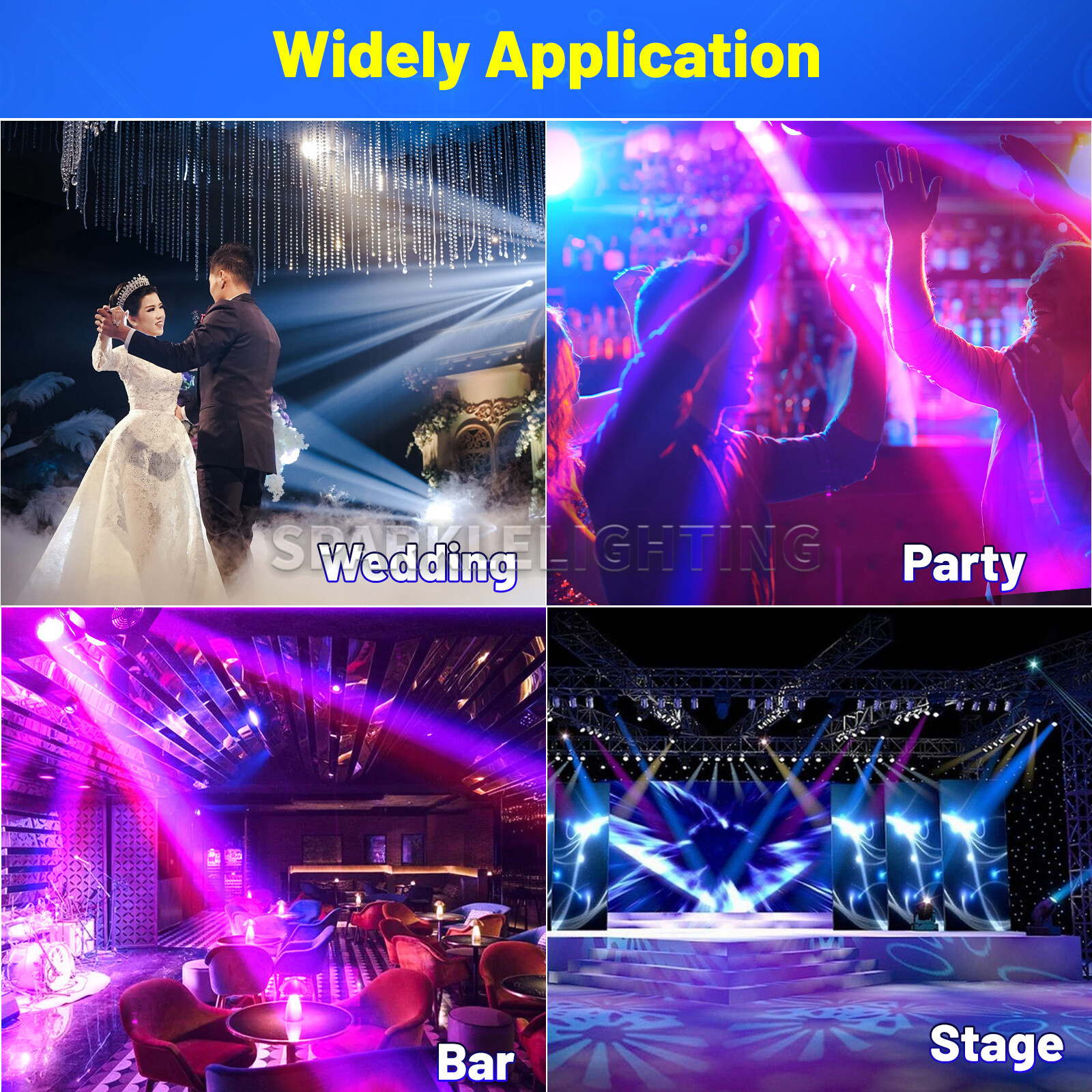 PAIDUN 6 Bee Eye Mini Moving Head Beam Light DMX512 Music Control Rainbow Effect
