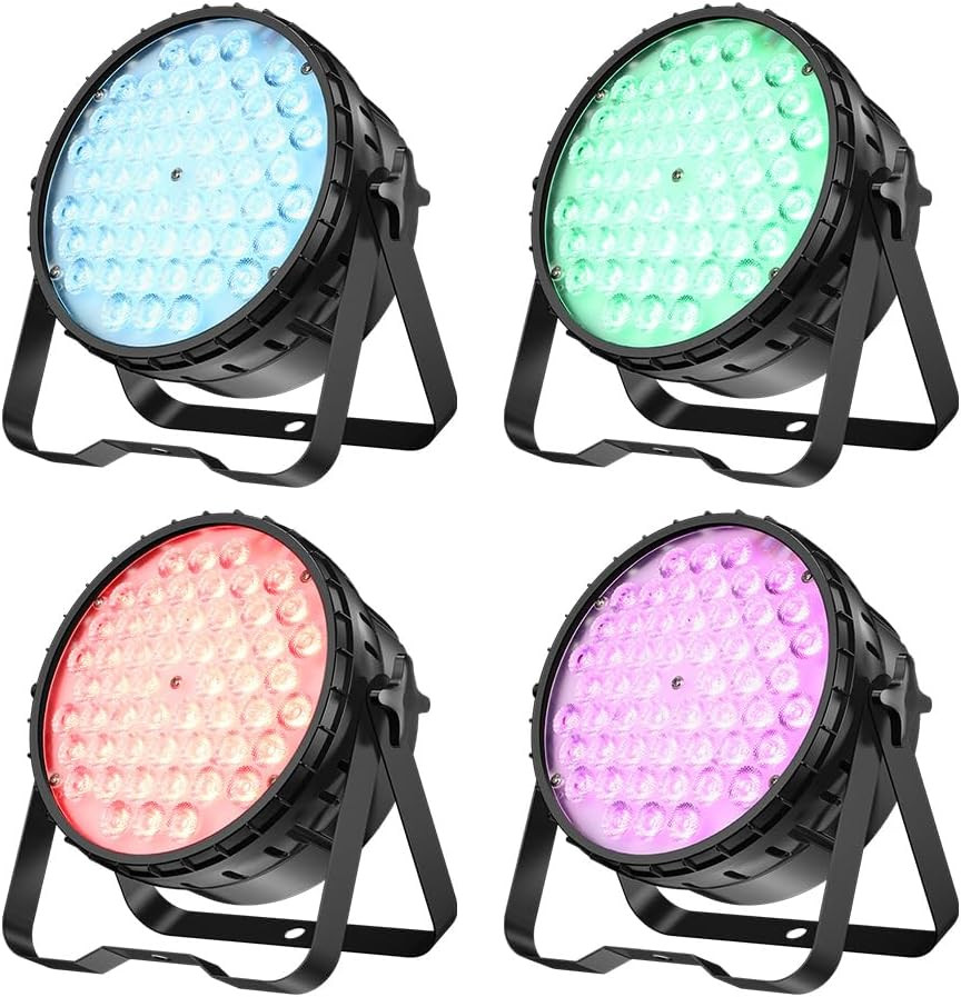 54 * 4W High CRI Par Light, CRI/RA 90 RGBW 4 in 1 Ultra-Bright LED Stage Lights,