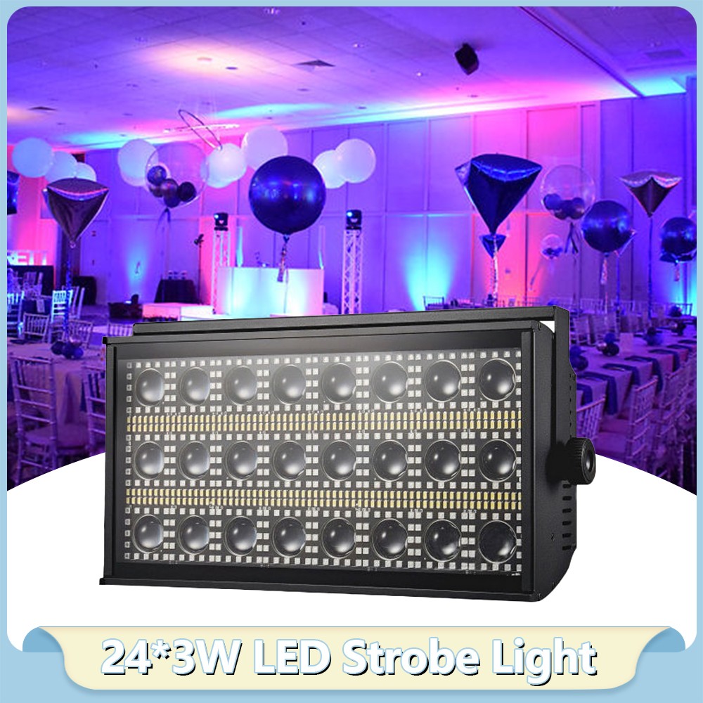 24x3W LED RGBW Stormy Strobe Beam Wash Light DMX for Wedding Dj Show Background