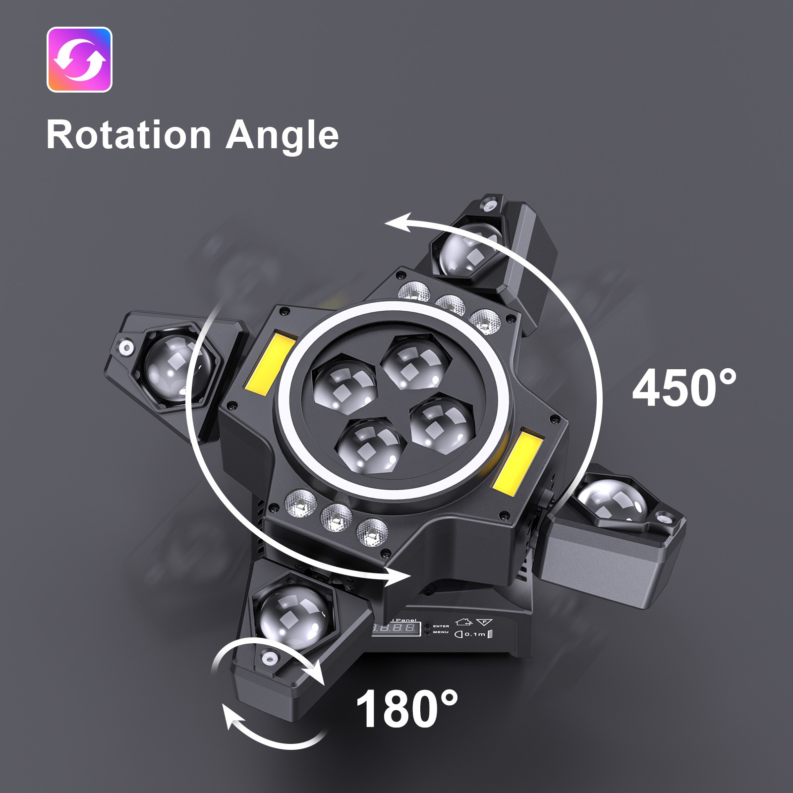 4 Arm Bee Eye 180W LED Stage Light Moving Head Beam Light Laser Disco Party Bar