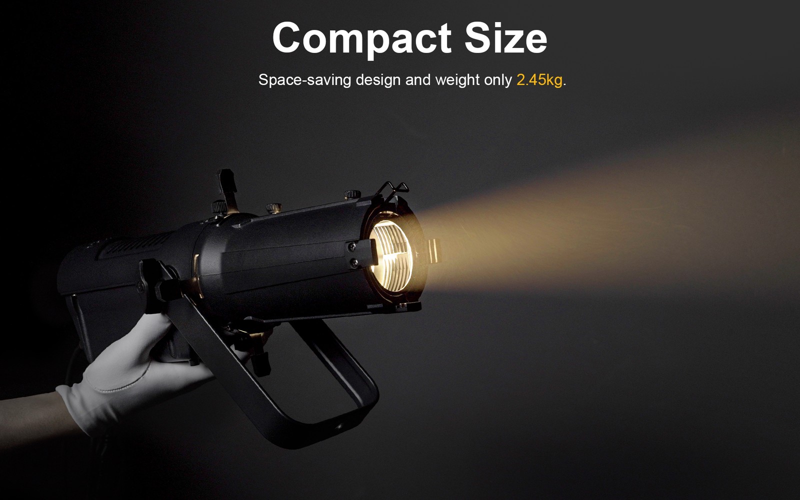 SHEHDS 100W LED Optical Zoom Warm+Cool White Profile Spotlight DMX Show Party