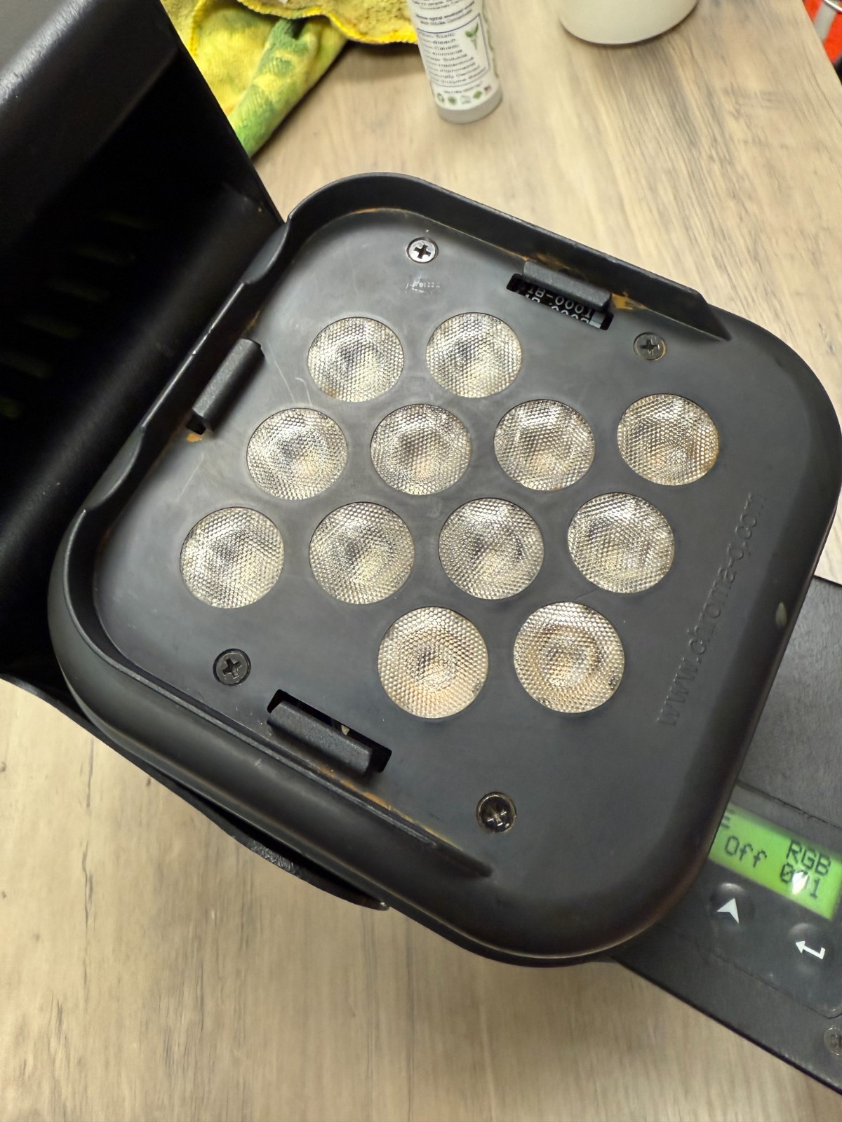 Chroma-Q CHCCRGBA Uplight Color Charge Plus Multicolor LED DMX repair Works