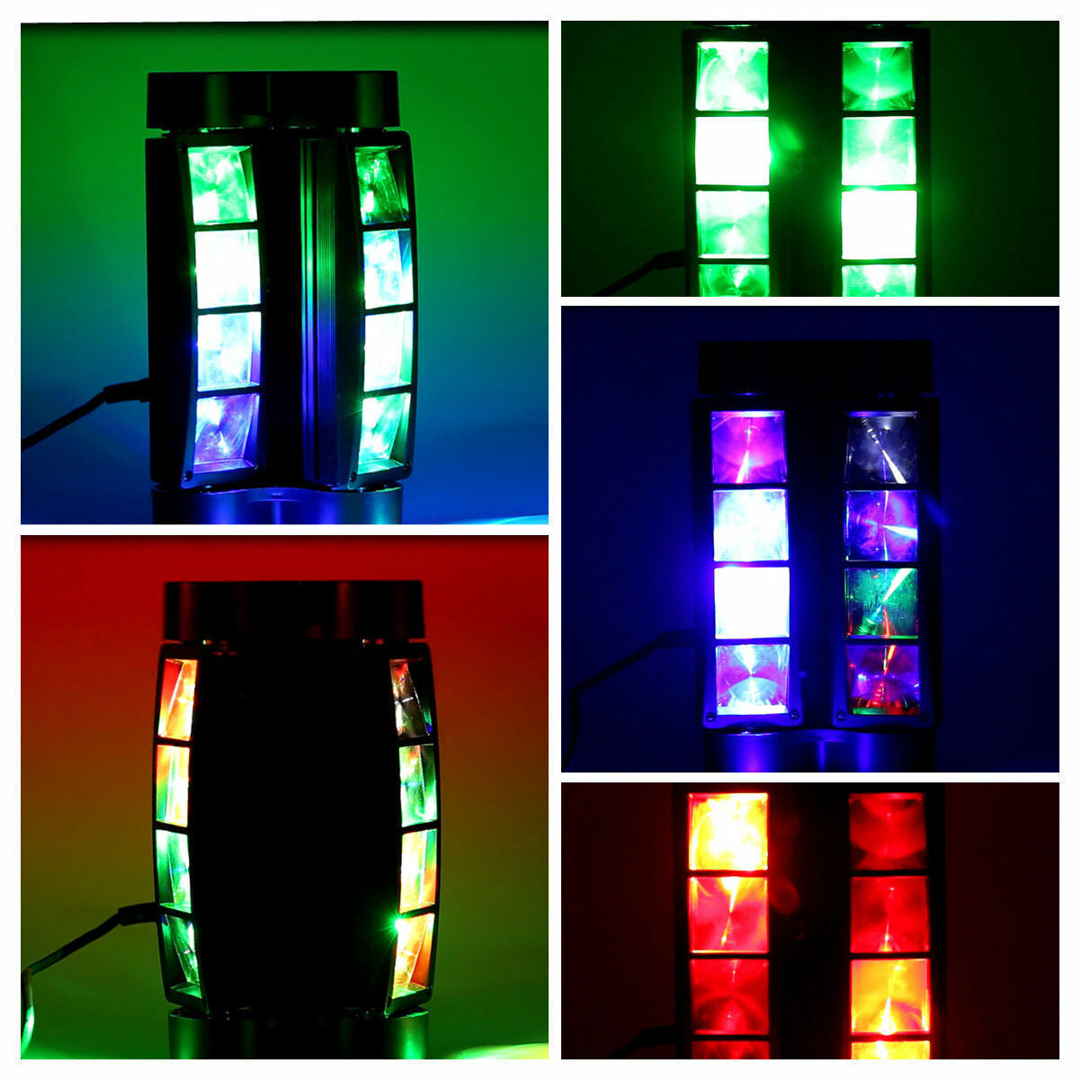 2PCS RGBW 8 LEDs Spider Moving Head Light Stage Lighting Beam DMX Disco Party DJ