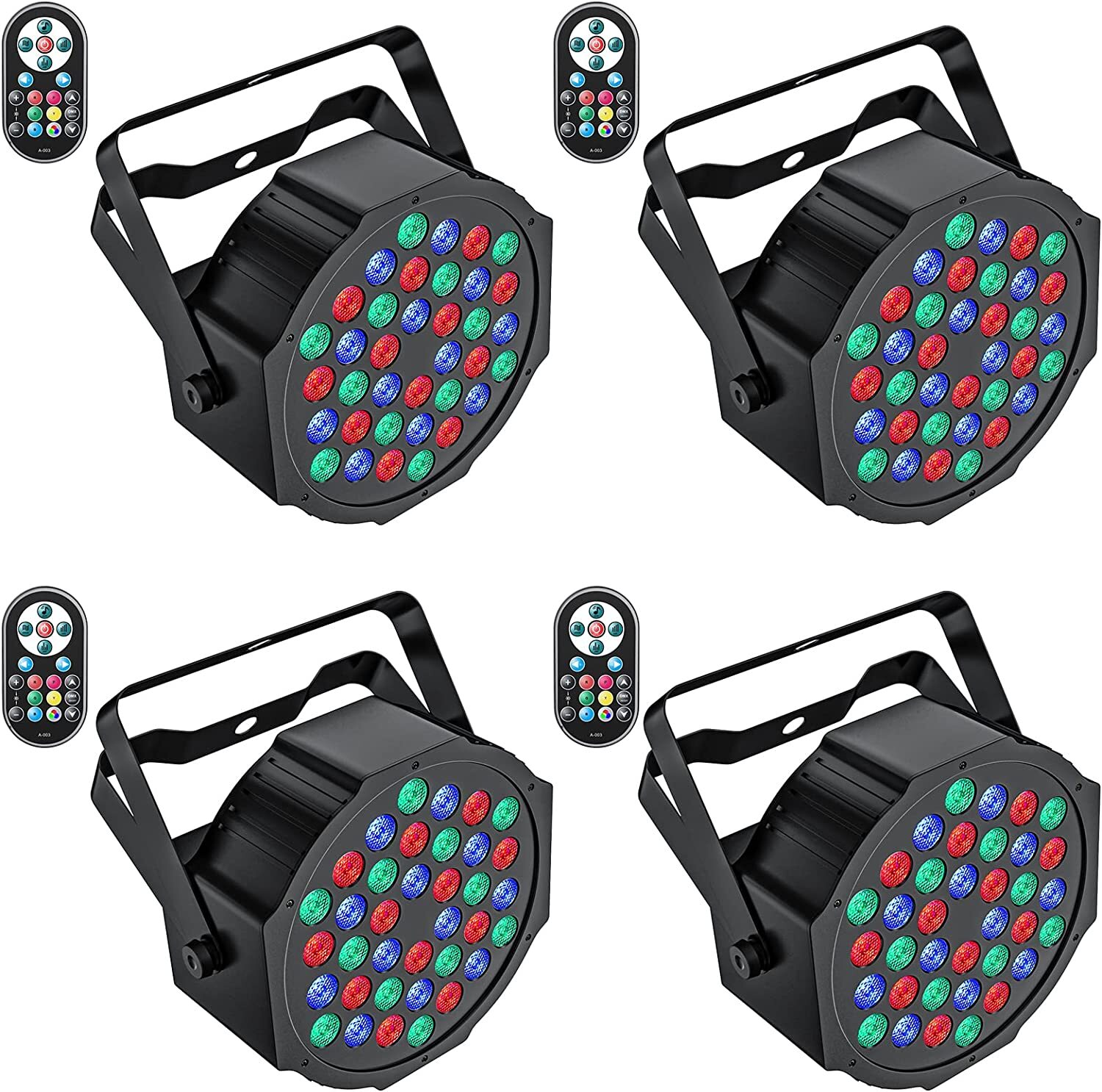 1-10Pcs 36LED RGB Par Light DMX Remote DJ Party Show Stage Lights W/Tripod Stand