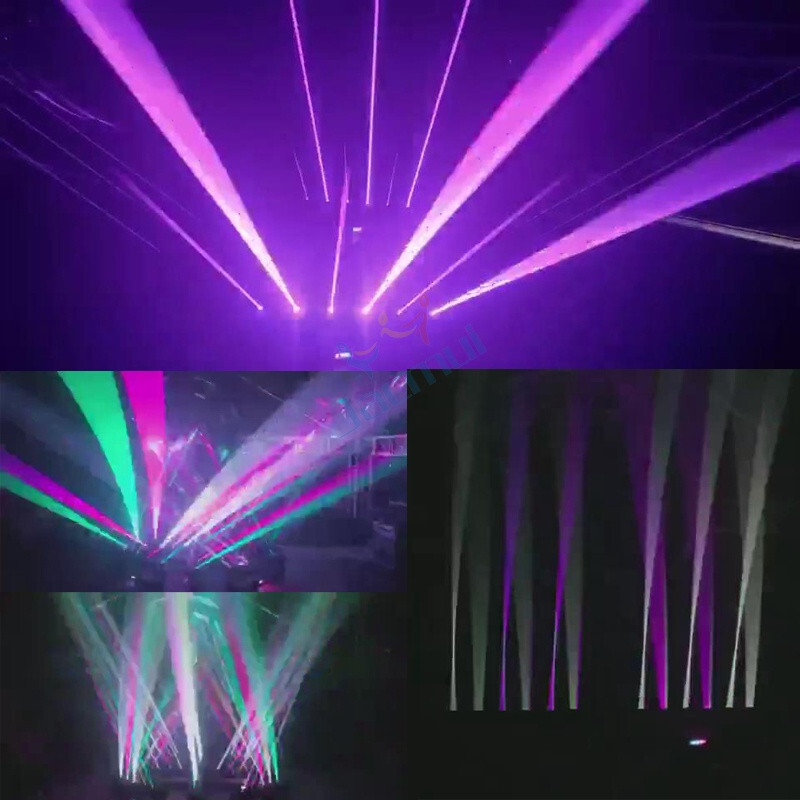 Laser Moving Head Light Bar 6x500mw 6 Eyes RGB Stage Beam DJ Disco Party Lightin