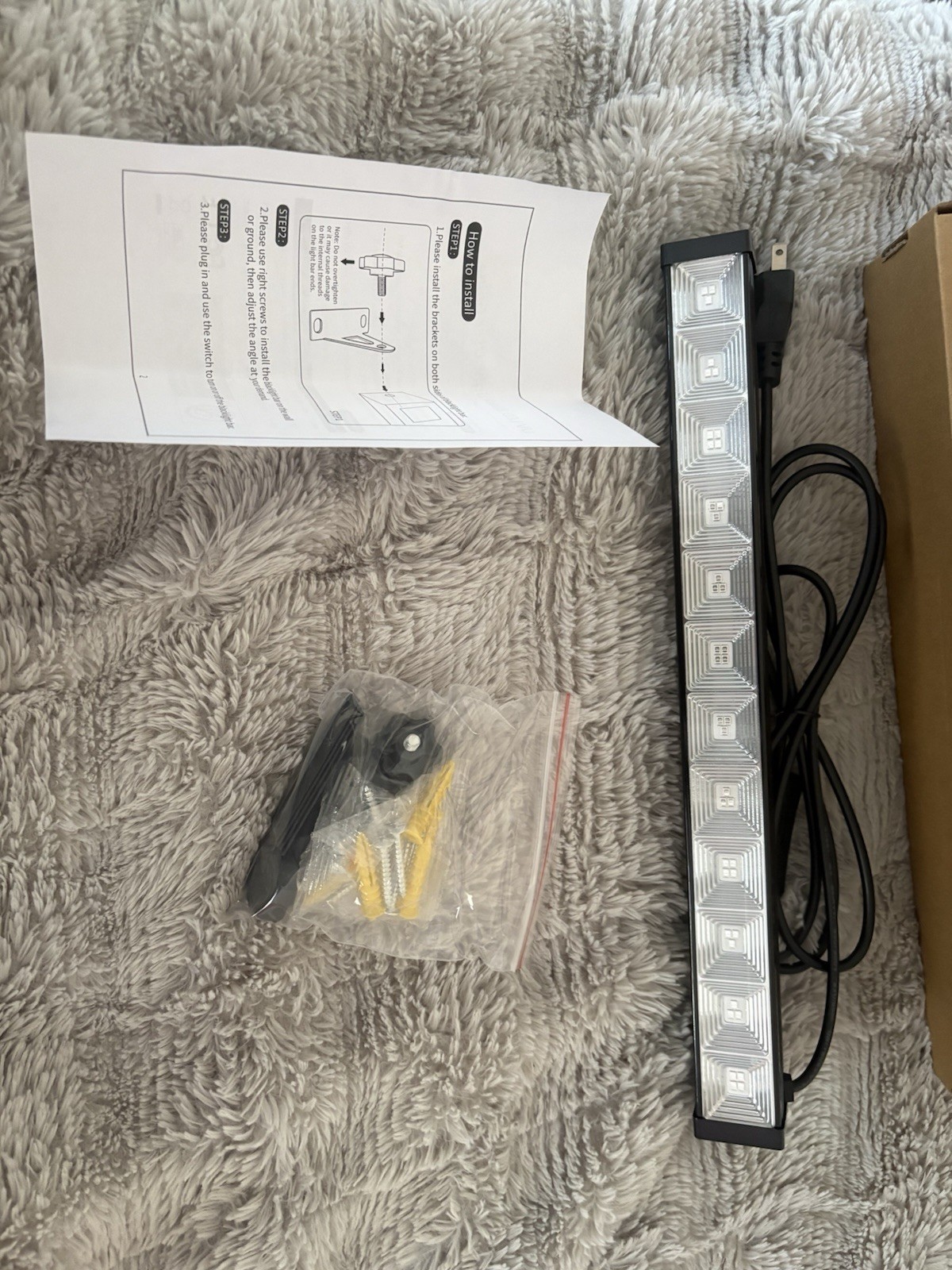 UV LED Blacklight Bar 42W US Plug Blacklight Bar UV Light Strip for Bar Decor US