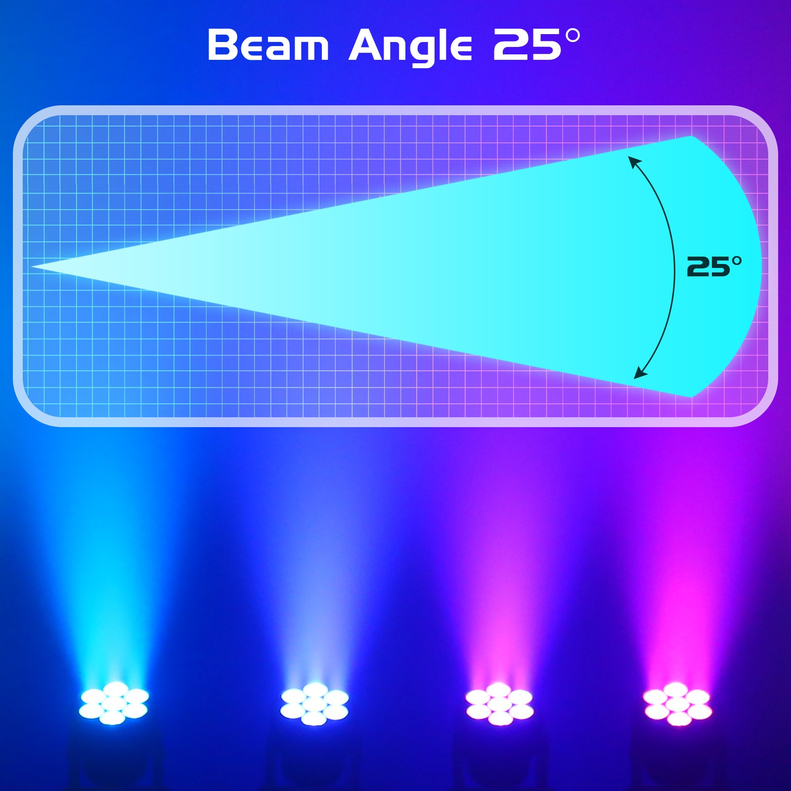 4-in-1 7x15W LED Moving Head Stage Light RGBW Wash Light for DJ Disco Party