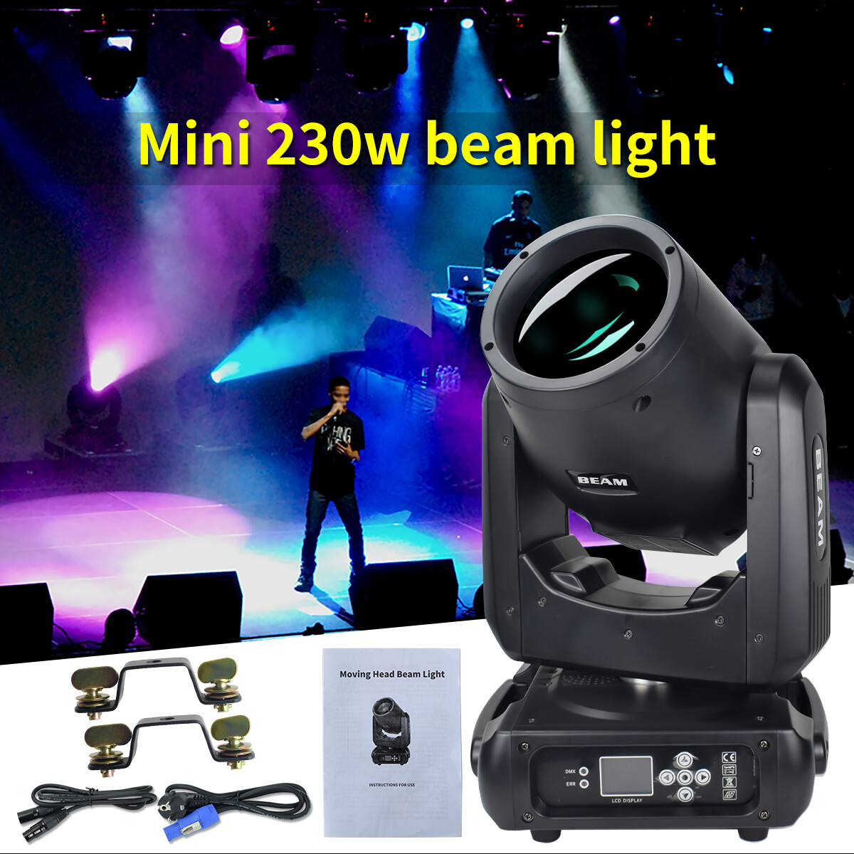 Beam 7R 230W Moving Head Light Mini Stage Light Effect DMX 512 for Disco Bar