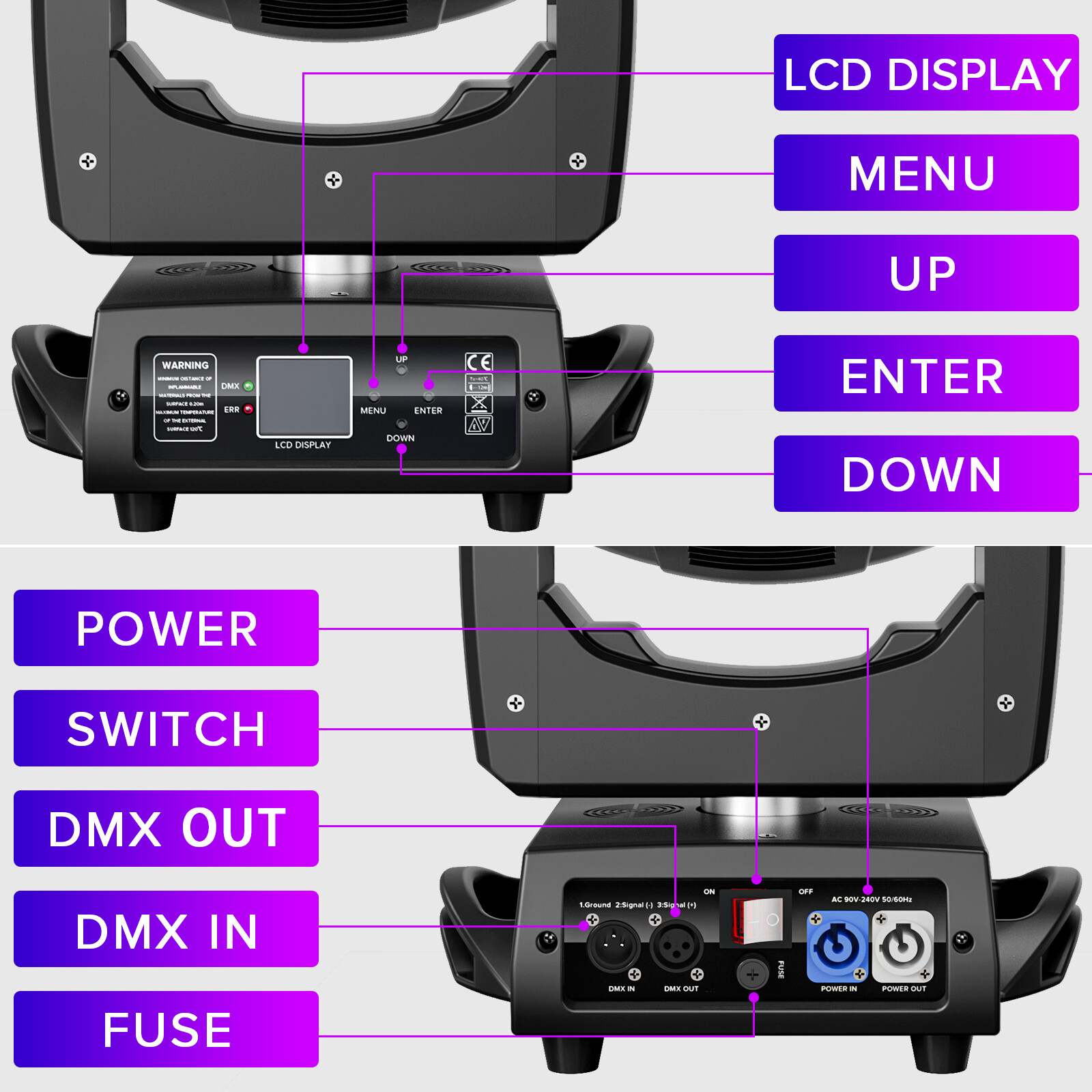 Professional 230W Moving Head Beam Light RDM 16CH Stage Church Wedding Rental