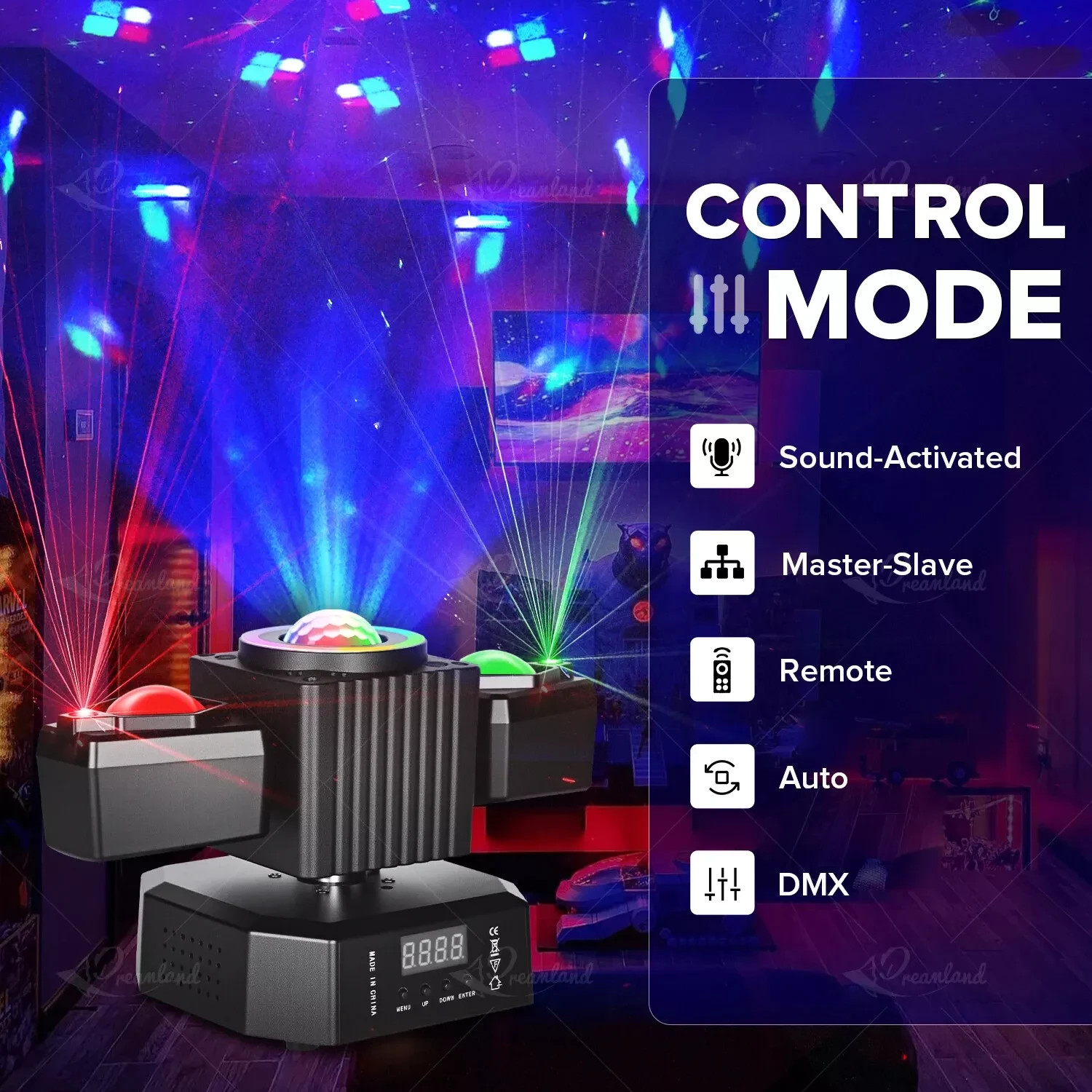 RGBW Moving Head Light 2LED Magic Ball Stage Effect Lighting DJ Disco Party KTV