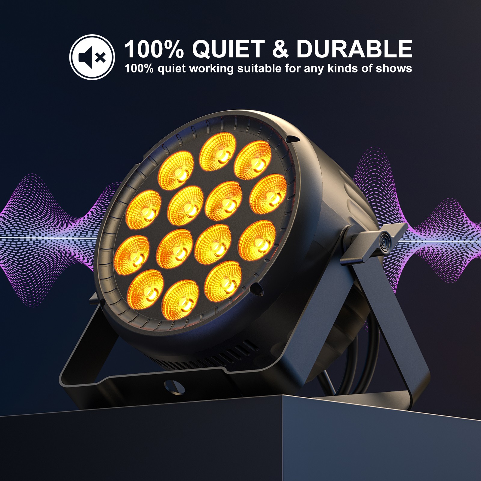 UKING 280W Par Lights Outdoor RGBW 14LED DMX512 Stage Party Bar DJ Lights