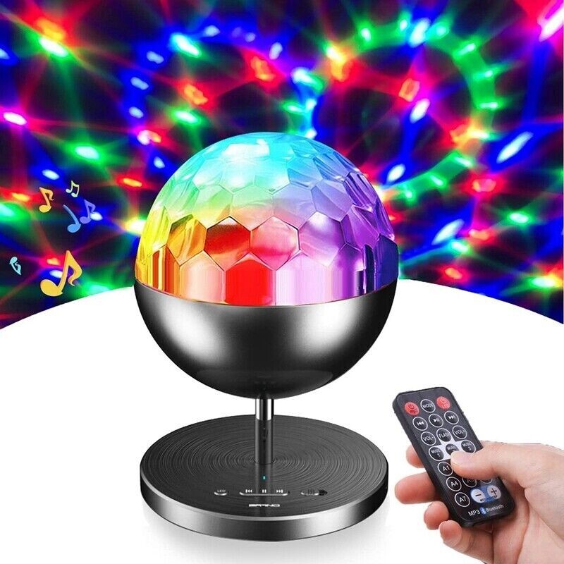 Disco Ball Party Lights, bluetooth Speaker Wth Remote, color-changing Strobe.