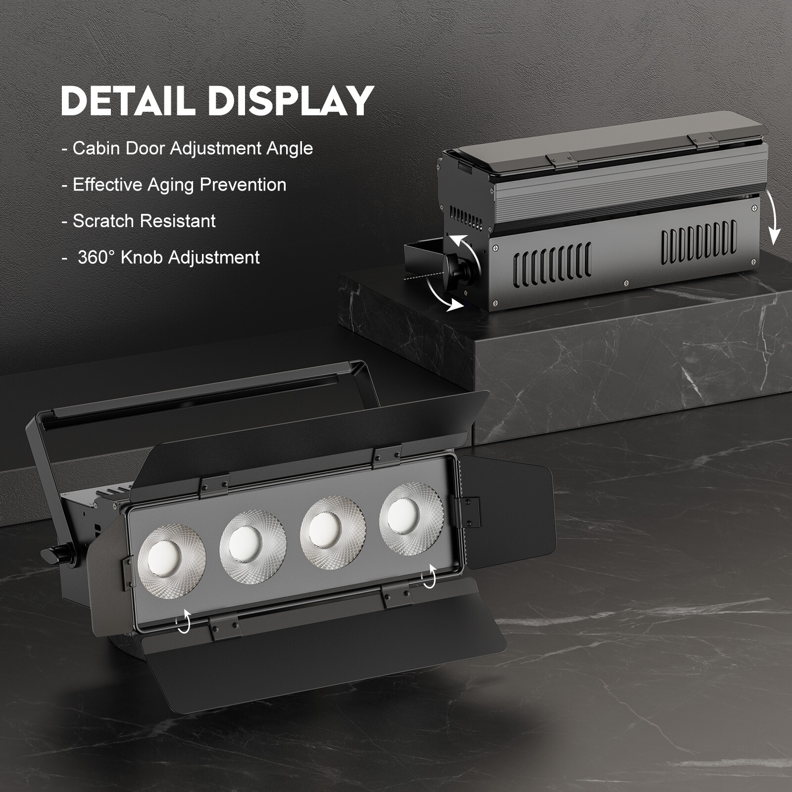 250W COB LED Par Light DMX Stage DJ Audience Blinder Flood Light Warm+Cool White