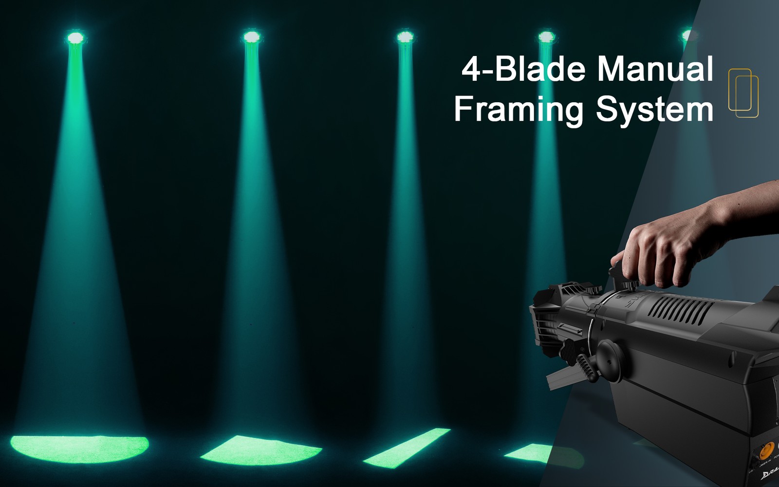 SHEHDS Prime Lens 250W LED LEKO Warm+Cool White Profile Spotlight Thear Show