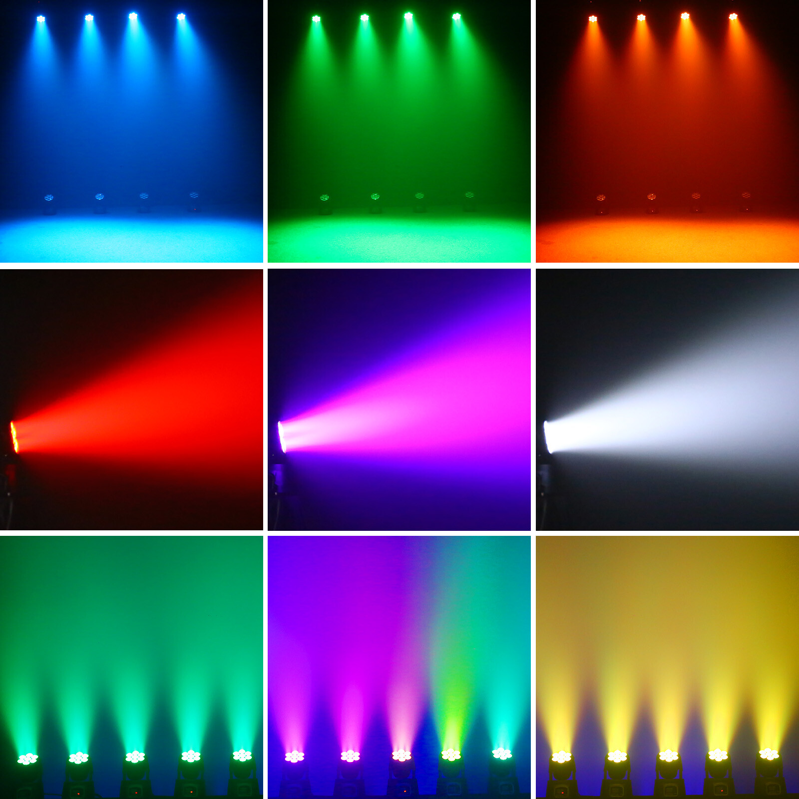 Moving Head Light Remote Control 7LED RGBW 4in1 DMX Stage Lighting System