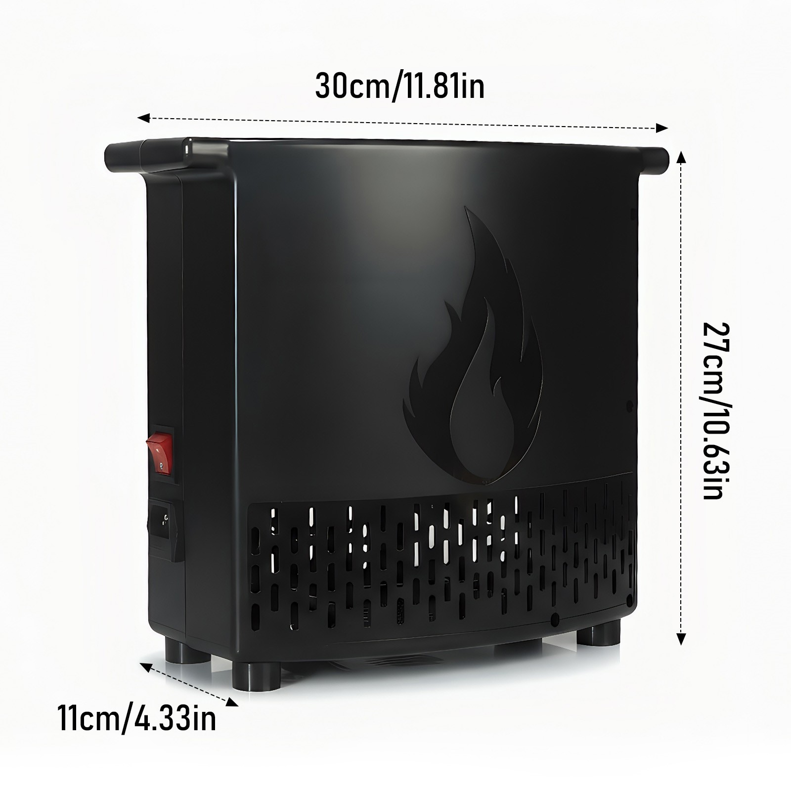 5.91ft Artificial Fire Lamp 16 LED Fake Flame Effect Lamp Flame Light for Party