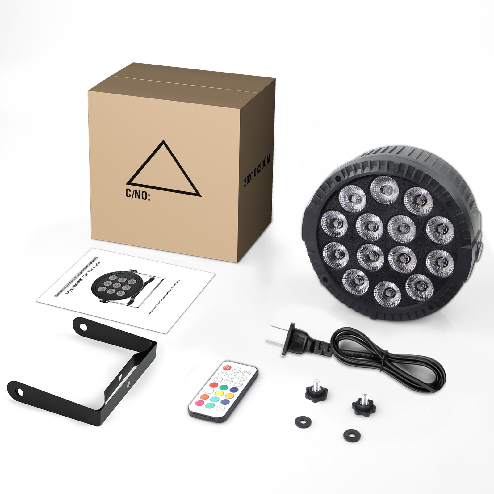 140W PAR Can Stage Lighting RGBW 9 LED DMX DJ Disco Wash Party Lights Show