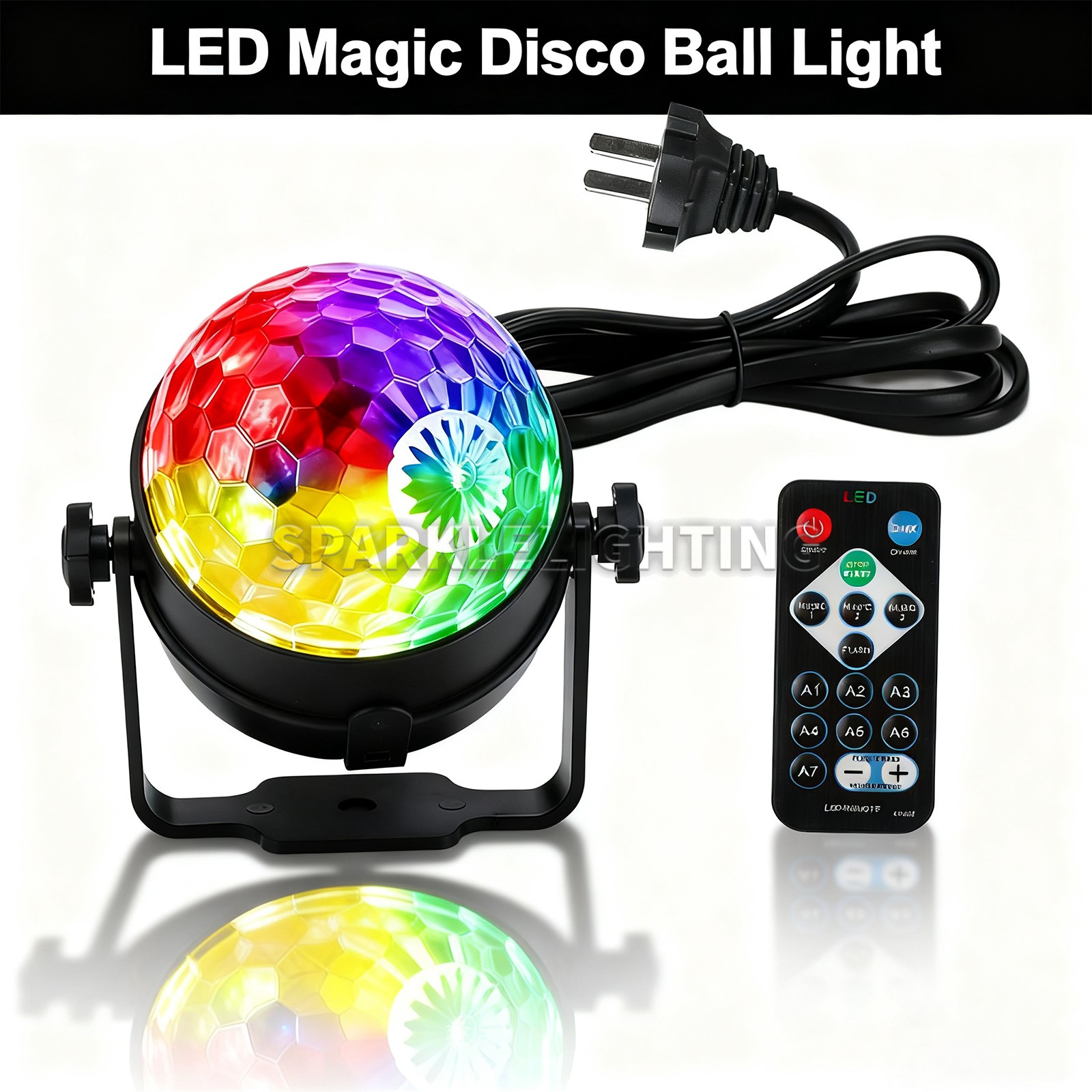 PAIDUN Mini LED Magic Party Disco Ball Light RGB Club Lighting Sound Activated