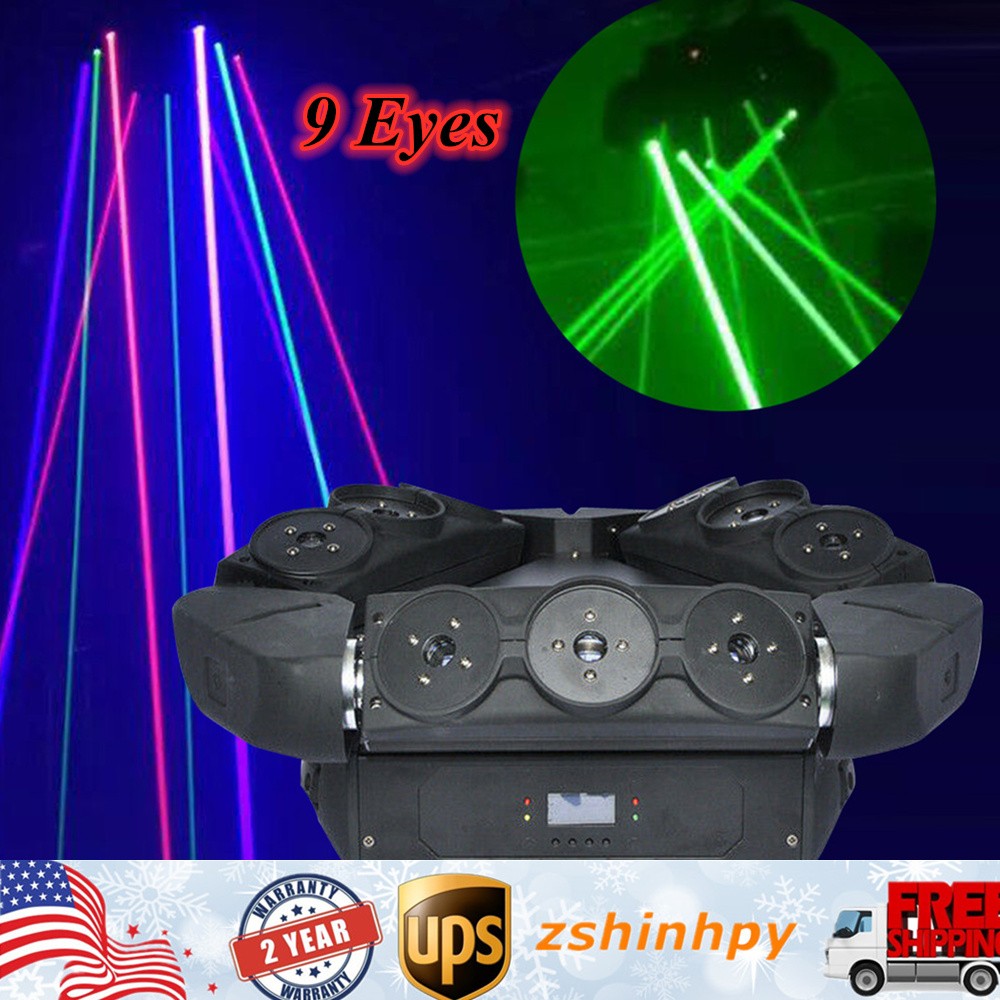 Stage Moving Head Beam Laser Light 9 Eyes RGB Spider Projector DJ Bands Lamp