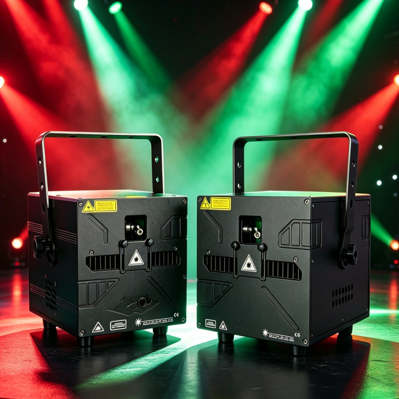 2pcs 10W Disco DJ Laser Light Show ILDA 40K RGB Animation Night Club Laser Light