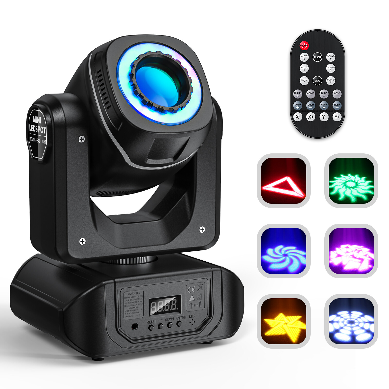 100W Moving Head Stage Light 8Gobo 9/11CH DMX LED DJ Disco Party Spot Light Show