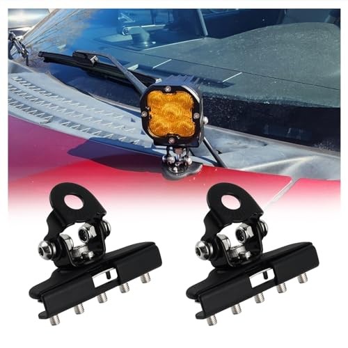 2PCS Car Light Bar Mounts with 5-Hole Design,No-Drill LED Light Bar Mounting