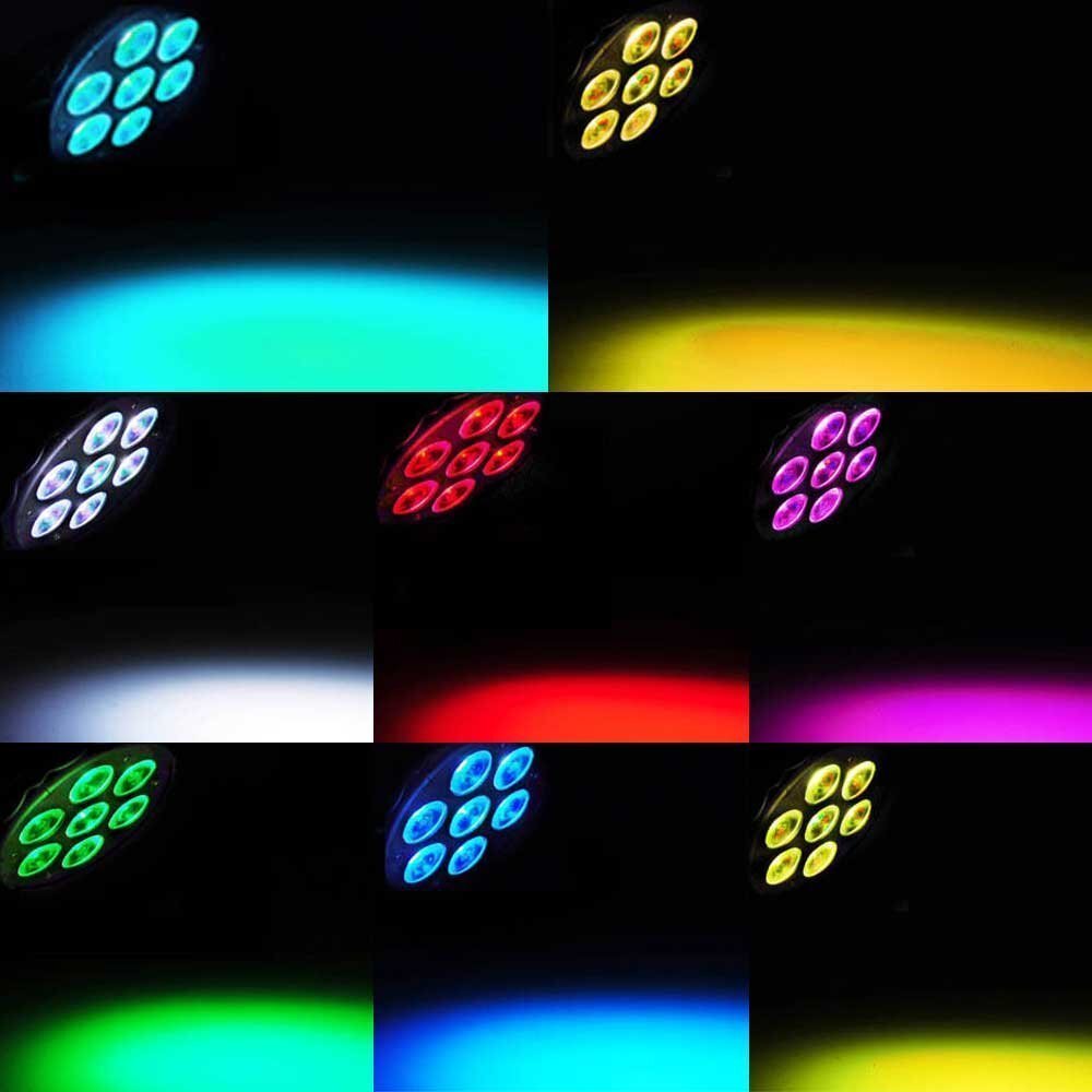 120W 7LED Moving Head RGBW Wash Stage Lighting Disco Party Lights Remote