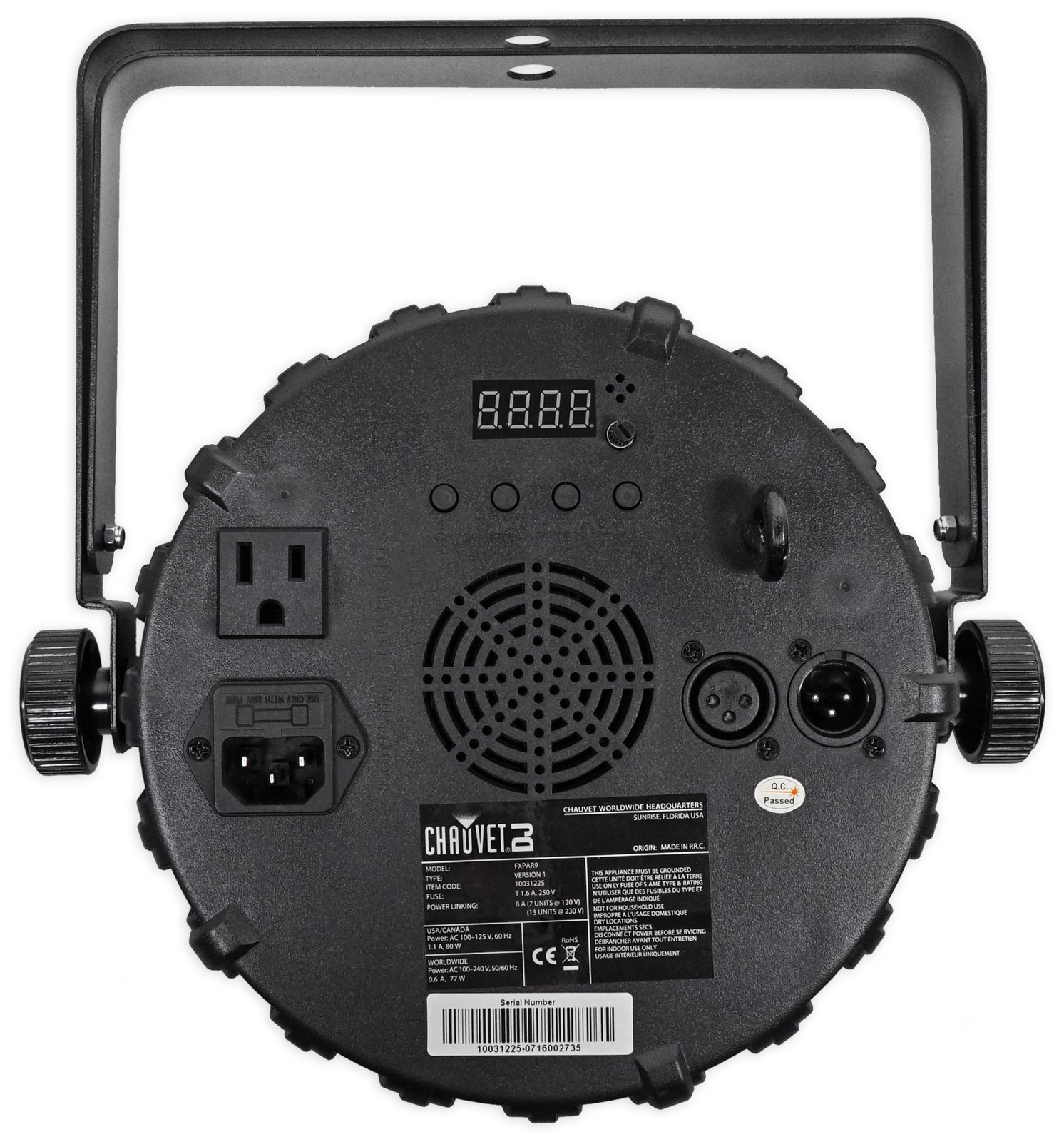 Chauvet DJ FX Par 9 Compact DMX Multi-Effect LED, SMD RGB+UV Strobe Par Light