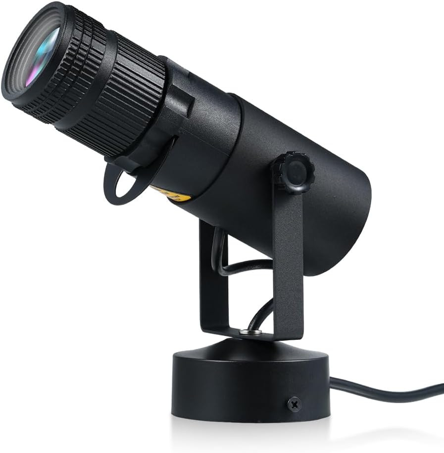 15W LED White Beam Pinspot Light Spotlight, round Glass, Manual Focus, 4 Adjusta