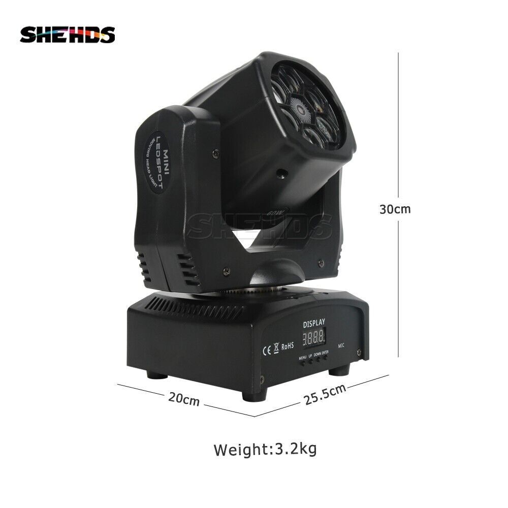 SHEHDS 2Pcs 6x15w LED Beam Wash Laser 6x15w RGBW Moving Head Lighting KTV Party