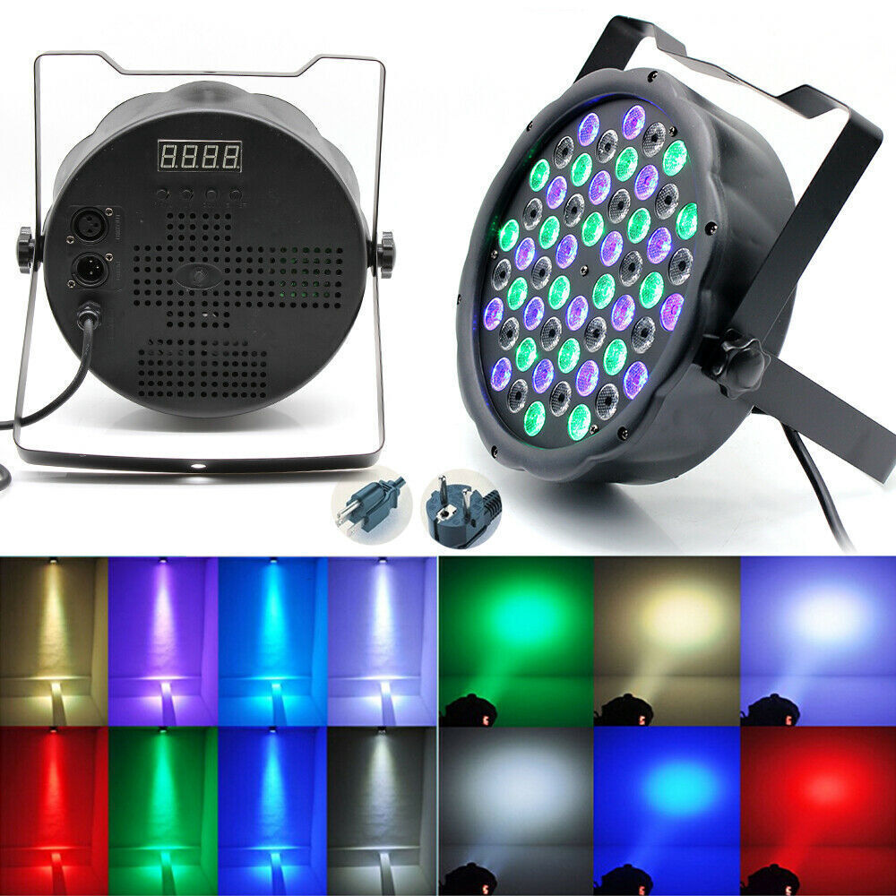 12Pc 54x3W LED Stage Par64 Light 162W DMX512 7CH RGBW Stage Washer Wedding DJ US